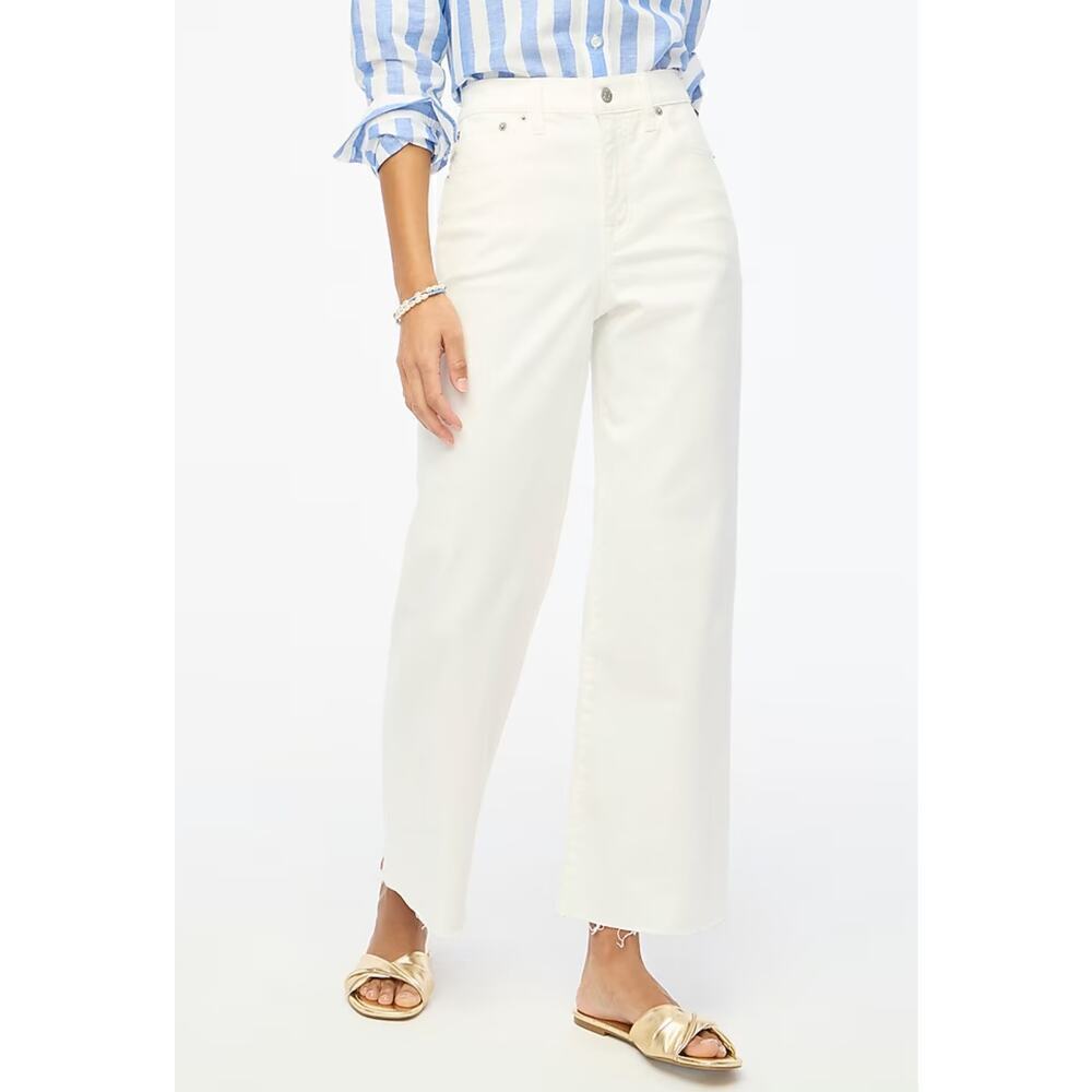 J.Crew Factory Wide-leg crop jean in all-day stretch Size 35‎ New